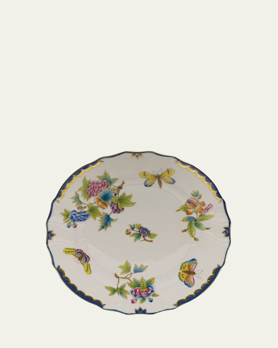 Queen Victoria Blue Dinner Plate